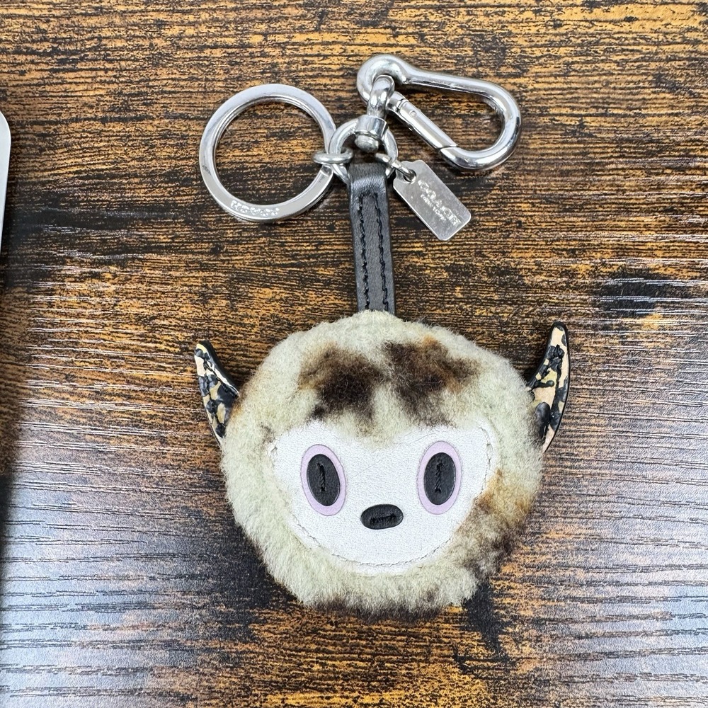 Coach Gary Baseman Buster Leather Leopard Keychain Limited Edition 64760 New - Picture 10 of 10